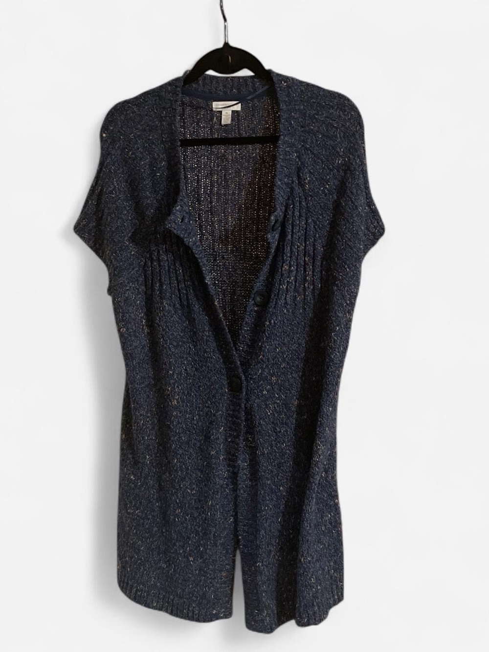 Charter Club Navy Short-Sleeve Knit Cardigan